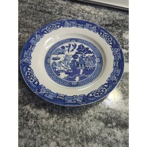 Vintage Royal Cuthbertson Blue Willow Salad Luncheon Plate